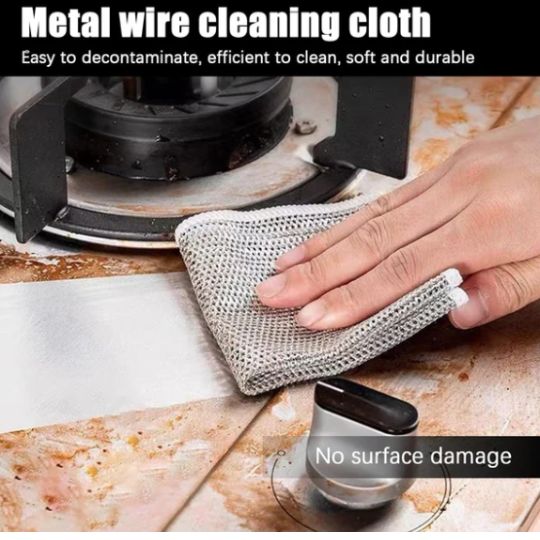 (pack Off 10) Dish Washing Cleaning Cloth | Wire Dish Washing Rugs For Kitchen Dishes