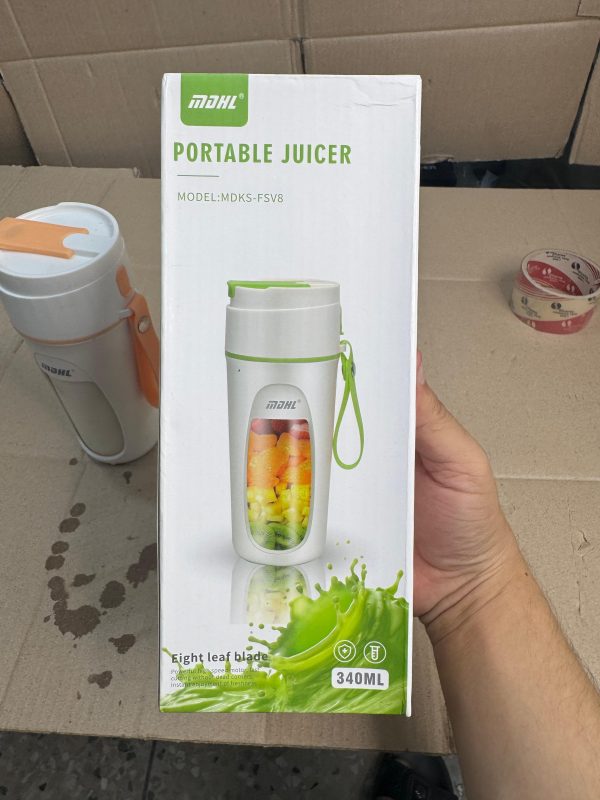 Usb Rechargeable Juicer Blender- 8 Blades- Mini Portable Personal Size Juicer 350 Ml (random Color)