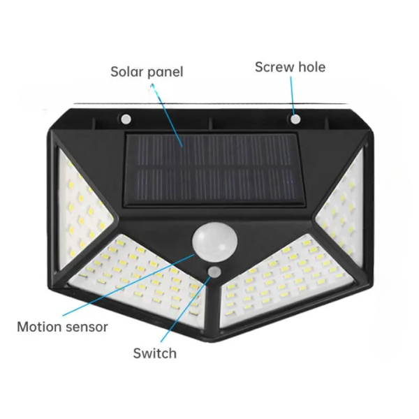 Solar Interaction Light Yx-100 | Solar Charging Led Induction Motion Sensor Wall Lamp For Outdoor Garden Courtyard Yx-100
