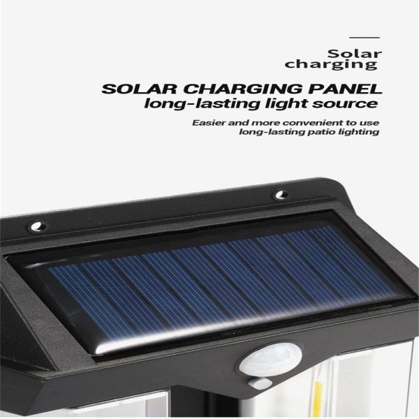 Solar Sensor Light | Solar Interaction Wall Lamp With Warm Light | Outdoor Waterproof Wall Mounted Lights For Garden