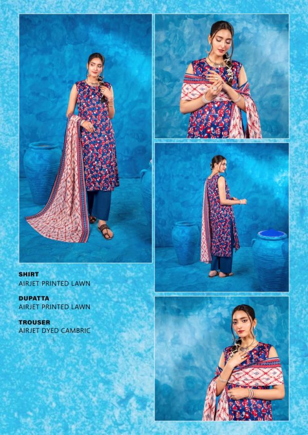 ✨ Zesh ✨ 3 Pieceunstitched Suit Zesh Summaer Lawn Collection 2025