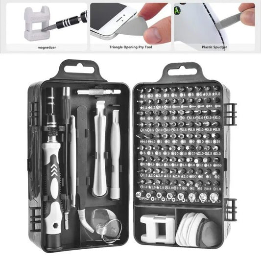115-in-1 Precision Magnetic Screwdriver Set – Stainless Steel Flat Head Repair Tool Kit For Phones, Computers, Laptops, Watches, Eyeglasses, And Other Electronics – Tool Kit