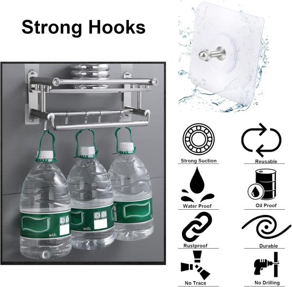 10-pcs Self-adhesive Wall Screws And Hanging Nails – Heavy-duty Adhesive Wall Mount Hooks For Home And Office Use – No Drilling, Easy Installation For Hanging Frames, Keys, Towels, And More
