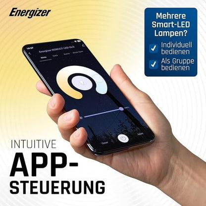 Energizer Smart Led Multicolor Dimmable Wifi Bulb, 5.5w, App Controllable, Home Bulb, With Alexa, Google And Siri, No Hub Required, Lamp Holder E14
