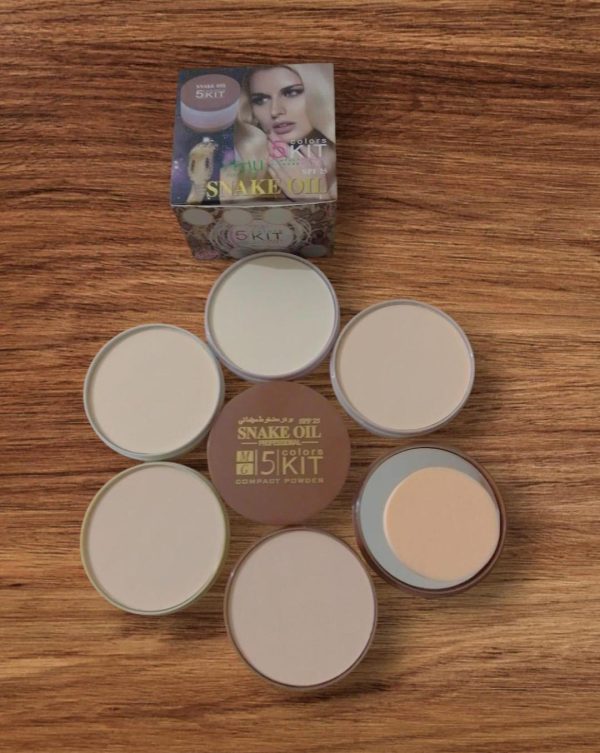 Pack Of 01 – 5 In 1 | Multi-shade Face Powder Palette With Mirror | Compact Makeup Kit For All Skin Tones | Natural Finish & Easy Blending
