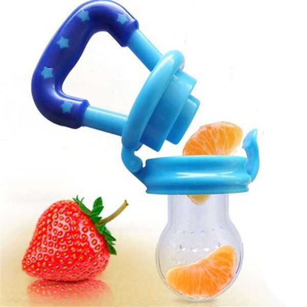 Food Pacifier + Feeder Spoon / Fresh Fruit Food Baby , Feeding Safe Fruit Feeder – Random Color