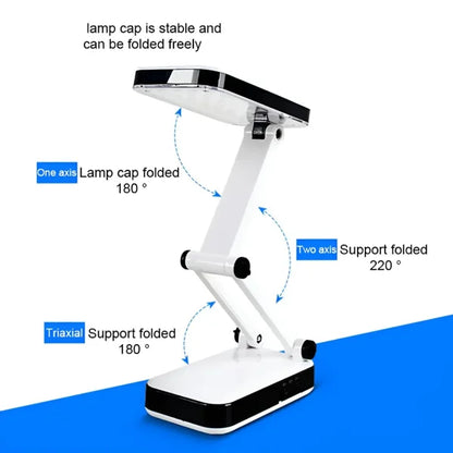Portable Folding Led Desk Lamp With Adjustable Brightness – Travel-friendly Study & Reading Light
