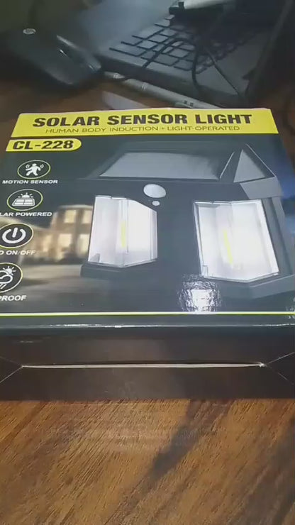Solar Sensor Light | Solar Interaction Wall Lamp With Warm Light | Outdoor Waterproof Wall Mounted Lights For Garden