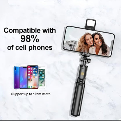 R1s Selfie Stick With Tripod | Bluetooth Foldable Selfie Rod For Phone Action Camera Iphone(random Color )