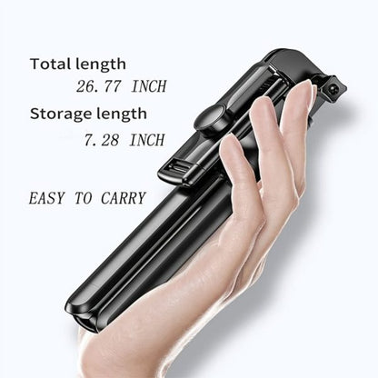R1s Selfie Stick With Tripod | Bluetooth Foldable Selfie Rod For Phone Action Camera Iphone(random Color )