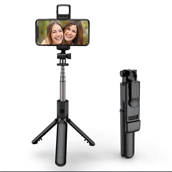 R1s Selfie Stick With Tripod | Bluetooth Foldable Selfie Rod For Phone Action Camera Iphone(random Color )