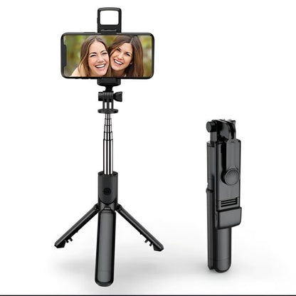 R1s Selfie Stick With Tripod | Bluetooth Foldable Selfie Rod For Phone Action Camera Iphone(random Color )