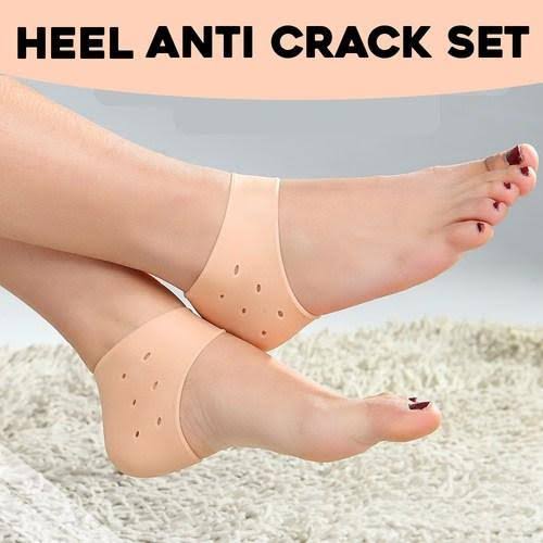 Pair Of Half Heel Pain Anti Crack Silicone Set – Anti Crack For Pain Relief Unisex With Box