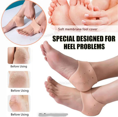 Pair Of Half Heel Pain Anti Crack Silicone Set – Anti Crack For Pain Relief Unisex With Box