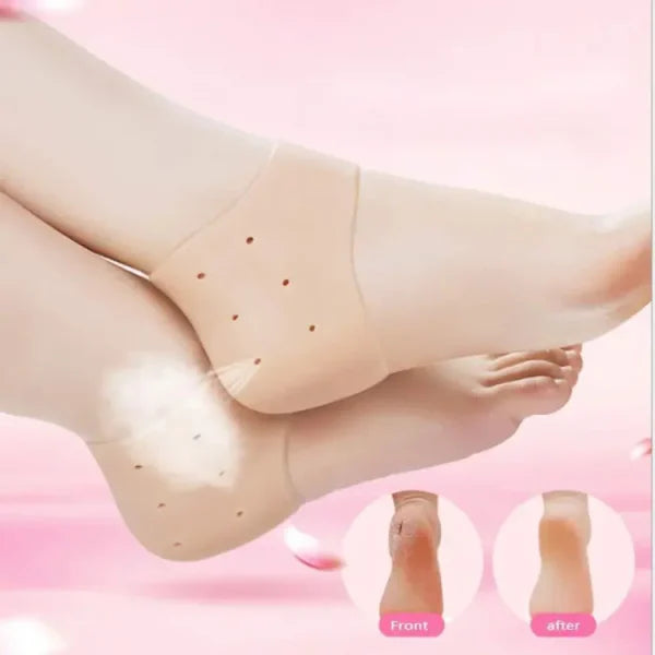 Pair Of Half Heel Pain Anti Crack Silicone Set – Anti Crack For Pain Relief Unisex With Box