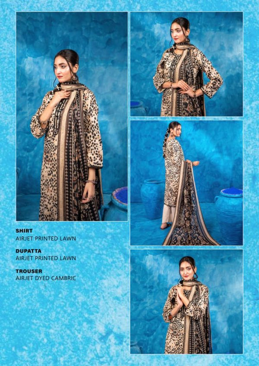 ✨ Zesh ✨ 3 Pieceunstitched Suit Zesh Summaer Lawn Collection 2025