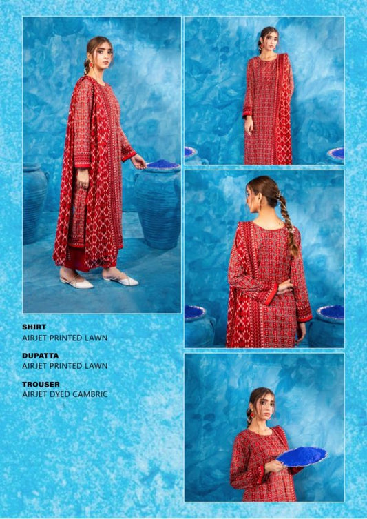 ✨ Zesh ✨ 3 Pieceunstitched Suit Zesh Summaer Lawn Collection 2025