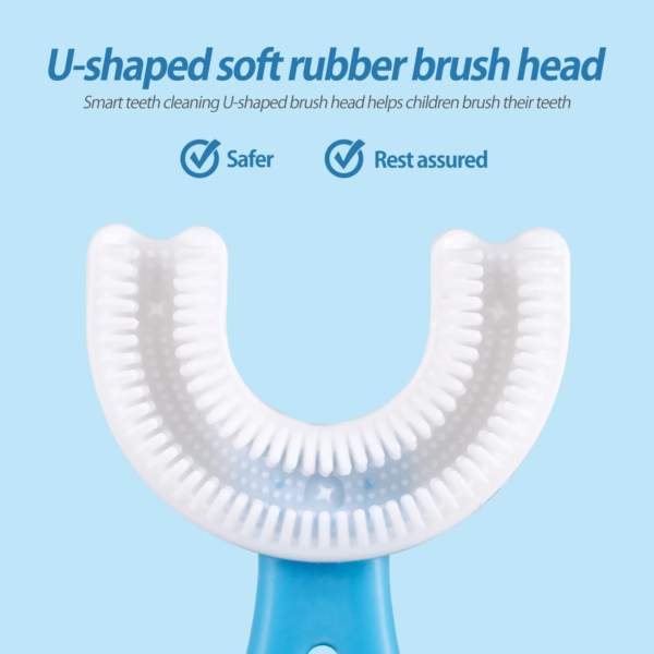 360 Degree U-shaped Baby Toothbrush [pack Of 2] | Children Child Toothbrush Teethers Baby Brush Silicone Teeth Oral Care Cleaning | (random Color)